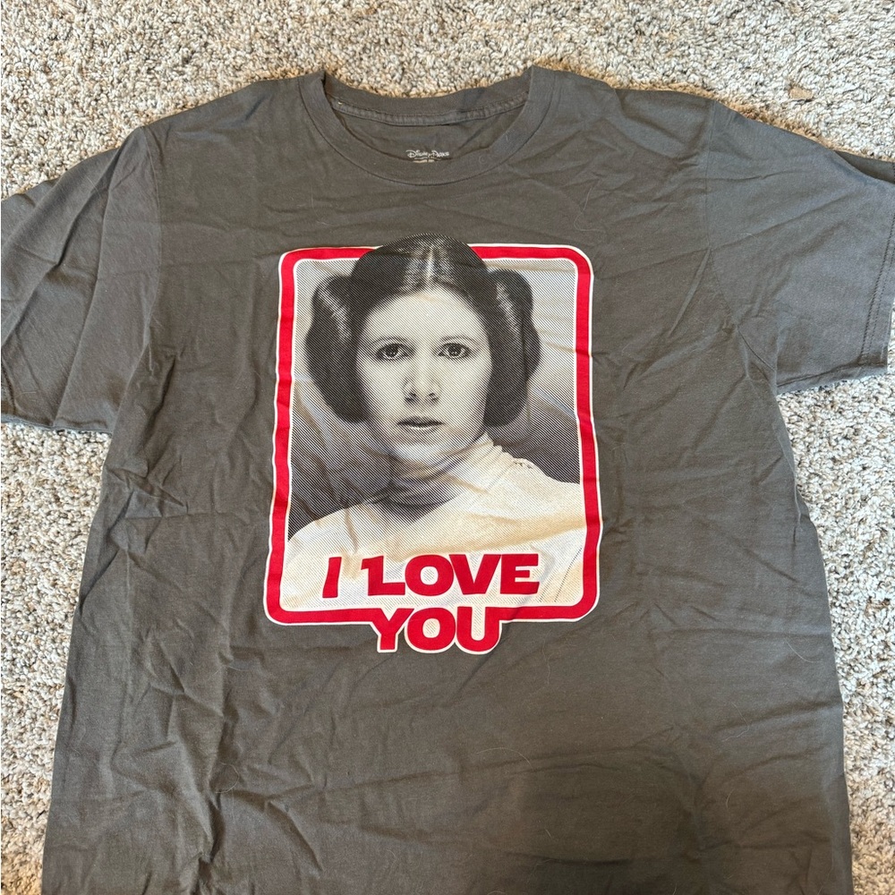 Star Wars Disney Parks Leia I Love You Tee Tshirt